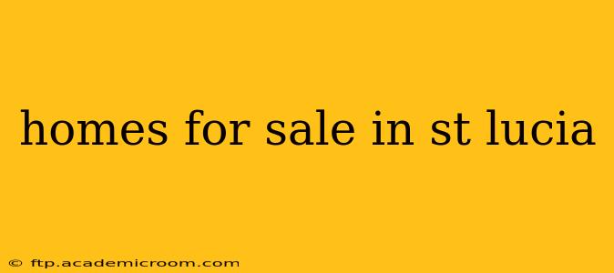 homes for sale in st lucia