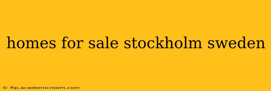 homes for sale stockholm sweden