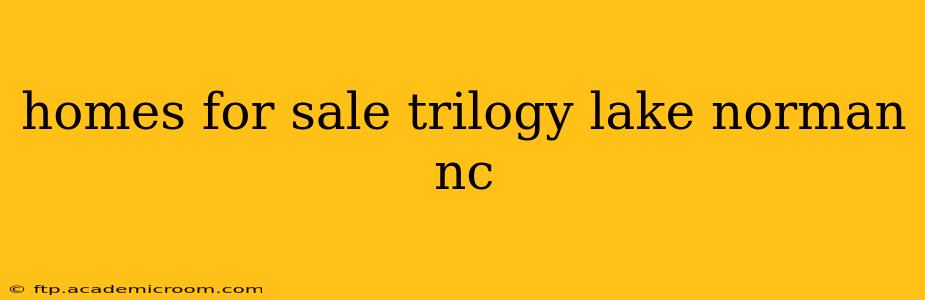 homes for sale trilogy lake norman nc