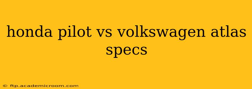 honda pilot vs volkswagen atlas specs