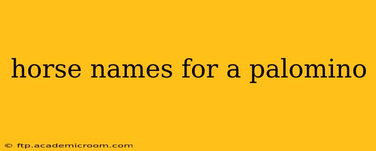 horse names for a palomino