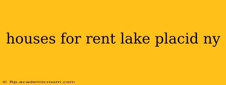 houses for rent lake placid ny