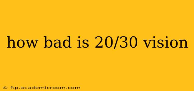 how bad is 20/30 vision