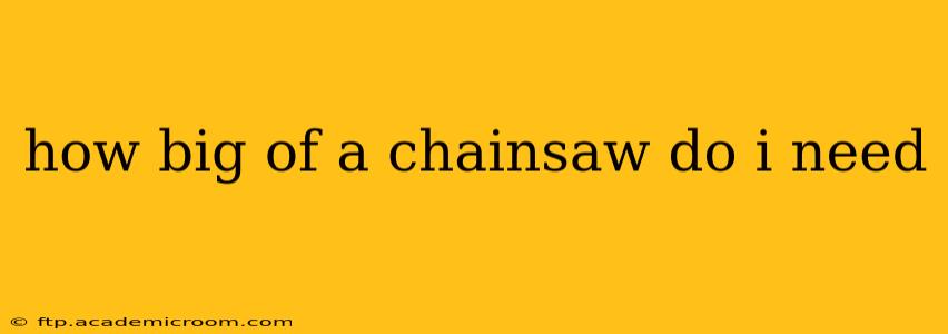 how big of a chainsaw do i need
