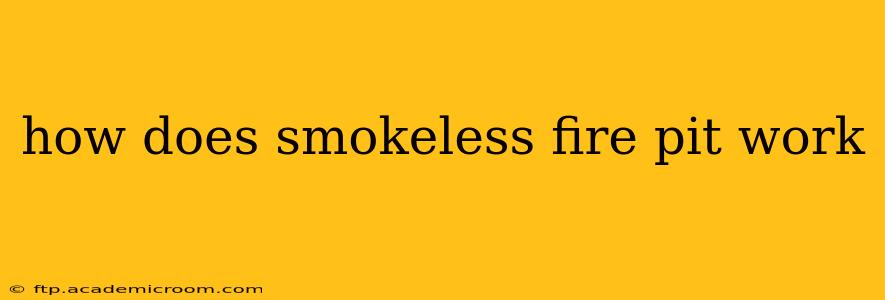 how does smokeless fire pit work