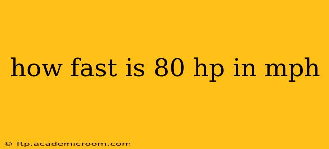 how fast is 80 hp in mph