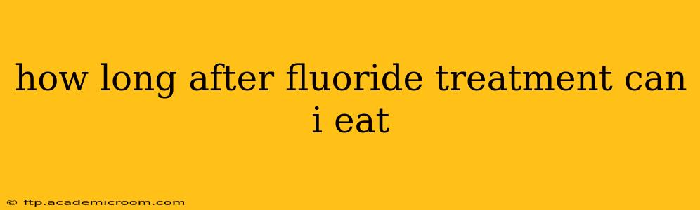 how long after fluoride treatment can i eat