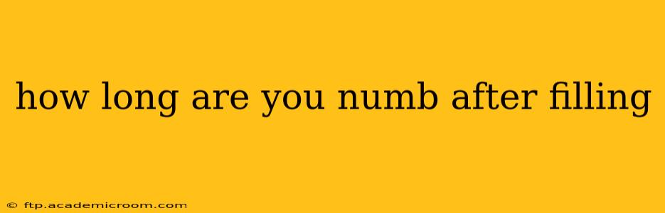 how long are you numb after filling