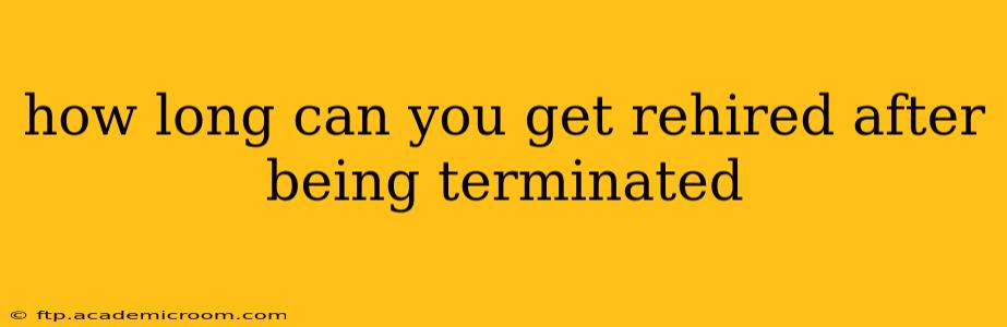 how long can you get rehired after being terminated
