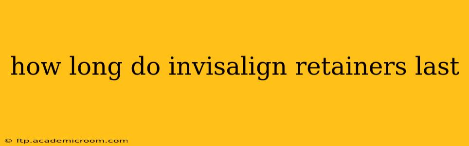 how long do invisalign retainers last