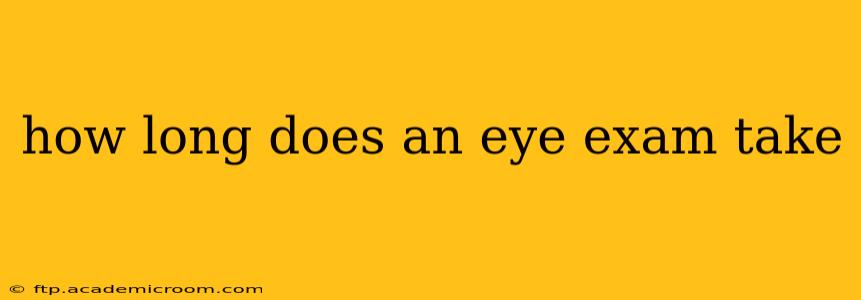 how long does an eye exam take