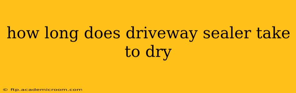 how long does driveway sealer take to dry