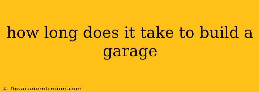 how long does it take to build a garage