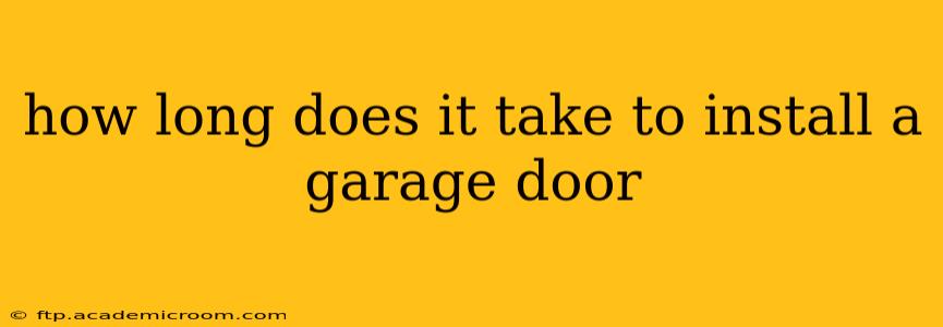 how long does it take to install a garage door