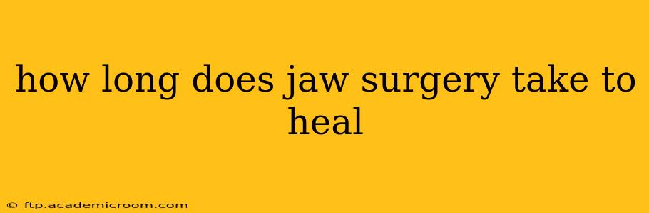 how long does jaw surgery take to heal