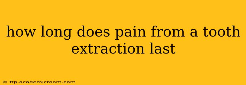 how long does pain from a tooth extraction last