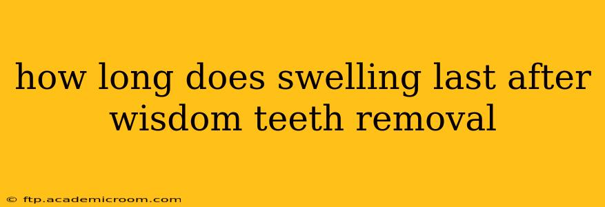 how long does swelling last after wisdom teeth removal