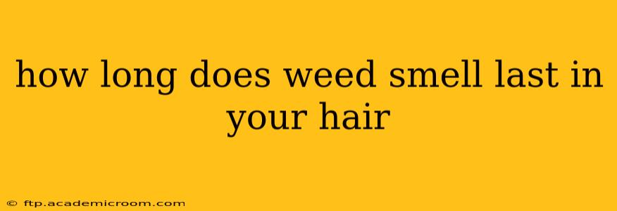how long does weed smell last in your hair
