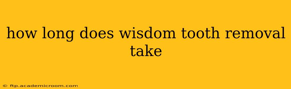 how long does wisdom tooth removal take