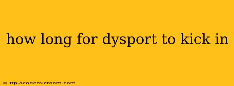 how long for dysport to kick in