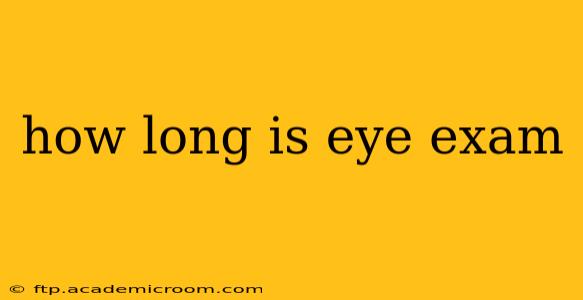 how long is eye exam