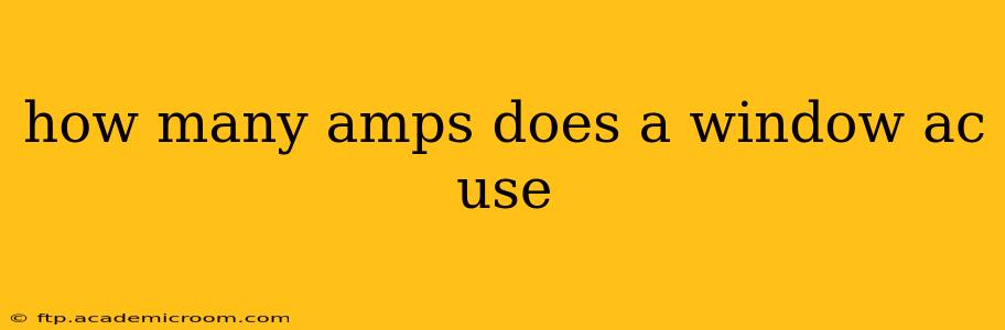 how many amps does a window ac use