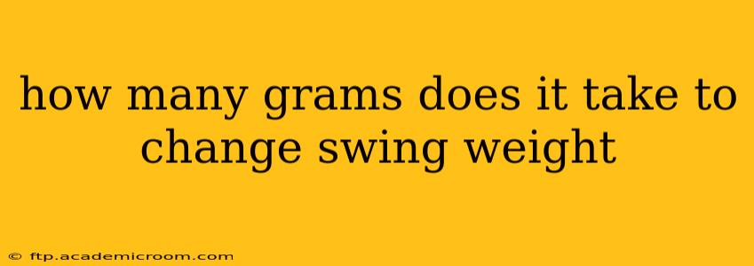 how many grams does it take to change swing weight