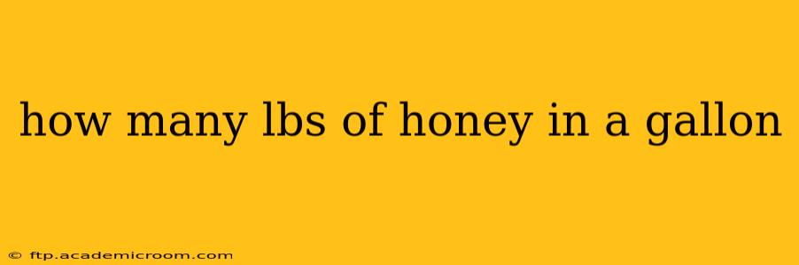 how many lbs of honey in a gallon