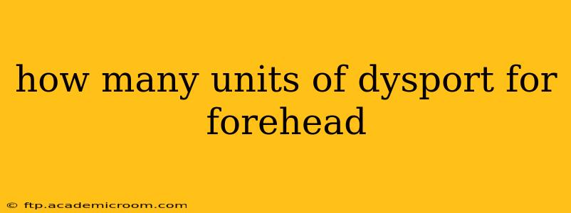 how many units of dysport for forehead