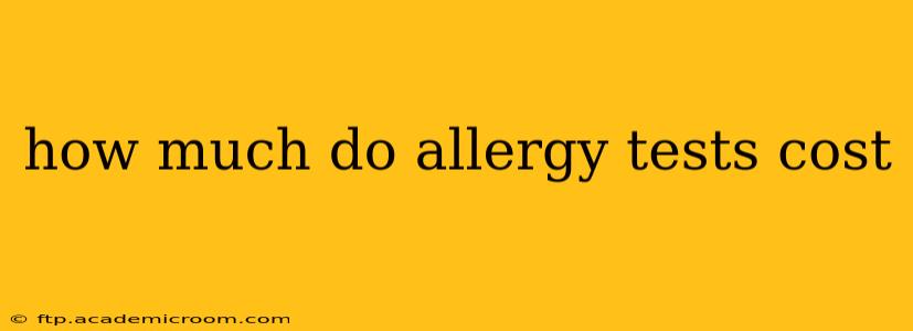 how much do allergy tests cost