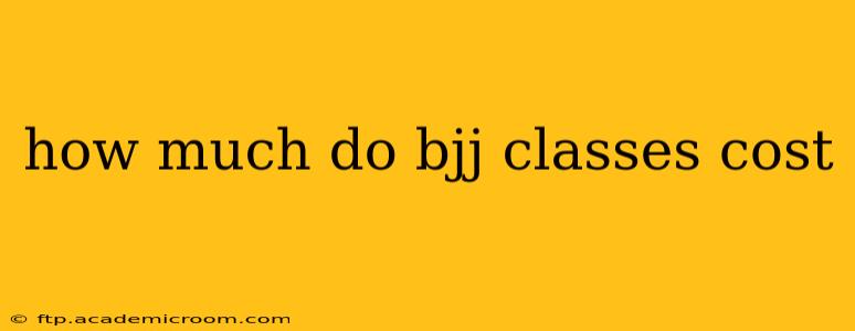 how much do bjj classes cost