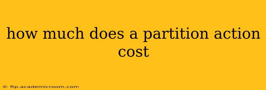 how much does a partition action cost