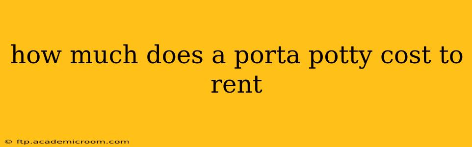 how much does a porta potty cost to rent
