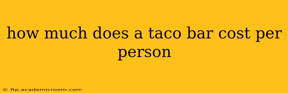 how much does a taco bar cost per person