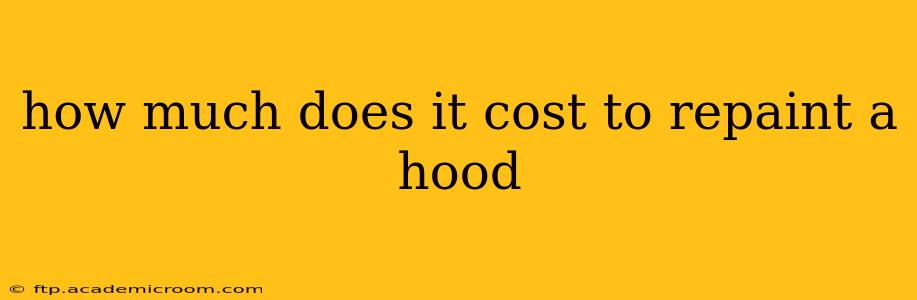 how much does it cost to repaint a hood