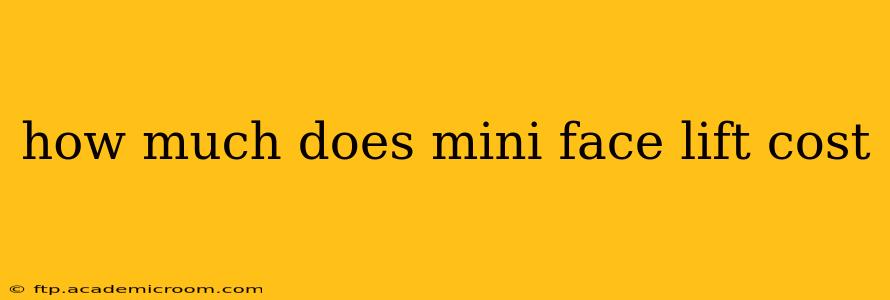 how much does mini face lift cost