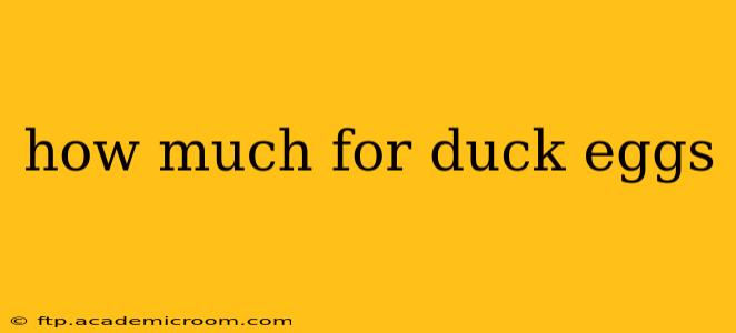 how much for duck eggs