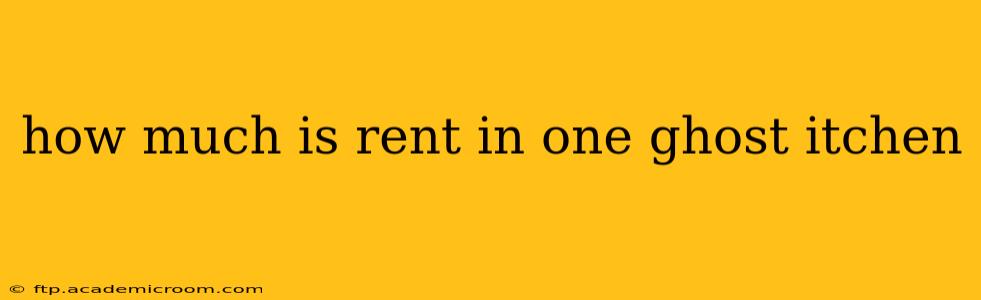 how much is rent in one ghost itchen