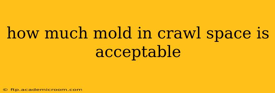 how much mold in crawl space is acceptable