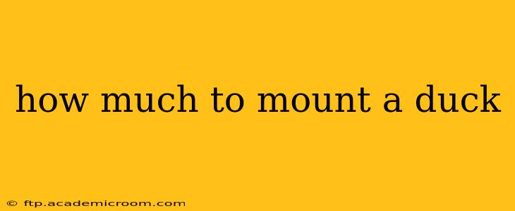 how much to mount a duck