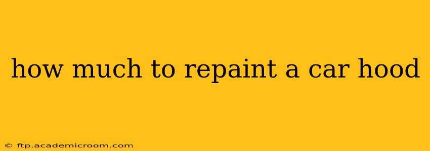 how much to repaint a car hood
