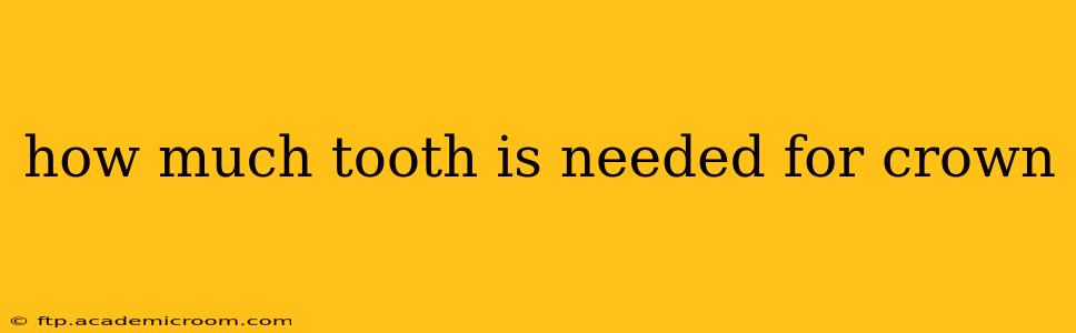 how much tooth is needed for crown