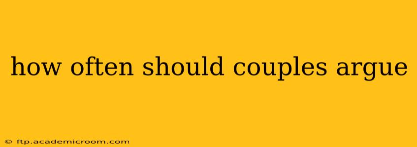 how often should couples argue