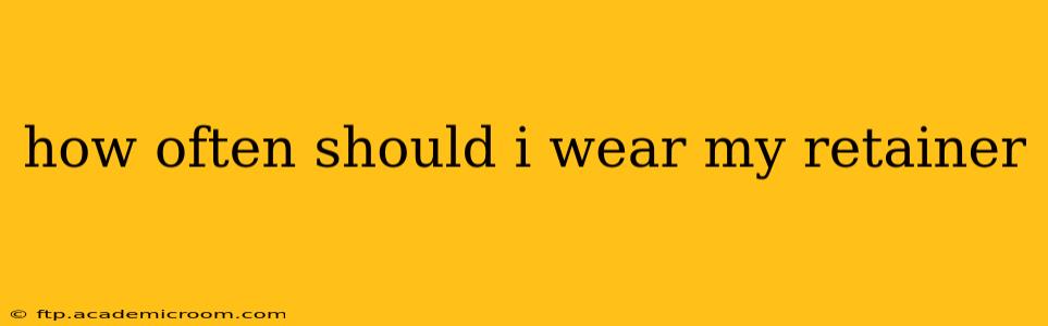 how often should i wear my retainer