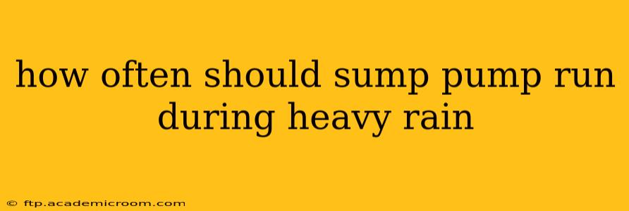 how often should sump pump run during heavy rain