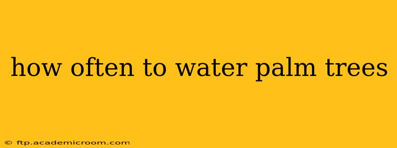 how often to water palm trees