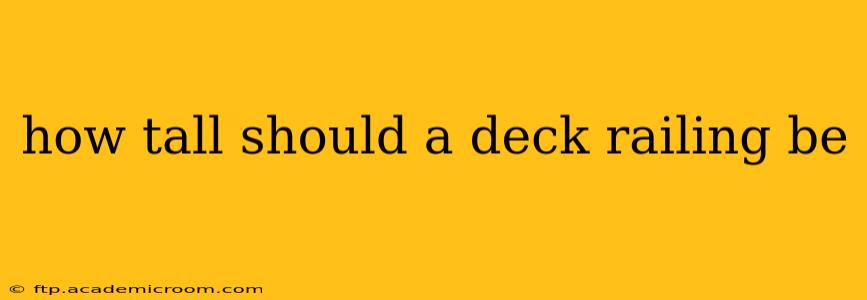 how tall should a deck railing be