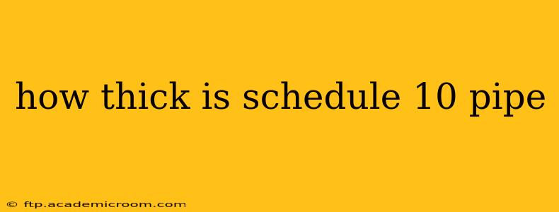 how thick is schedule 10 pipe