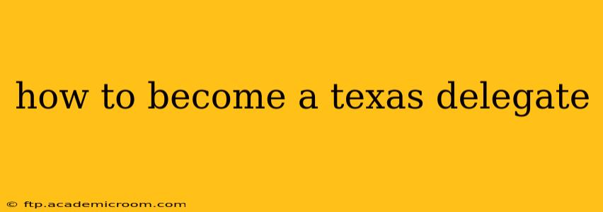 how to become a texas delegate