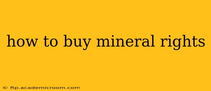 how to buy mineral rights